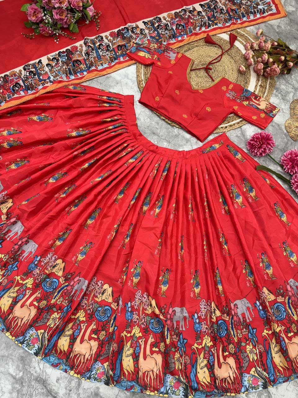 Rangriti Heritage Lehenga Set - Kurtikala