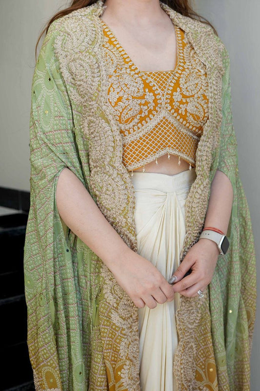 Sunheri Mehfil Dhoti Set - Kurtikala
