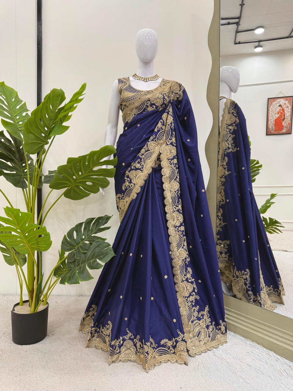 Noor - e - Violet Saree - Kurtikala
