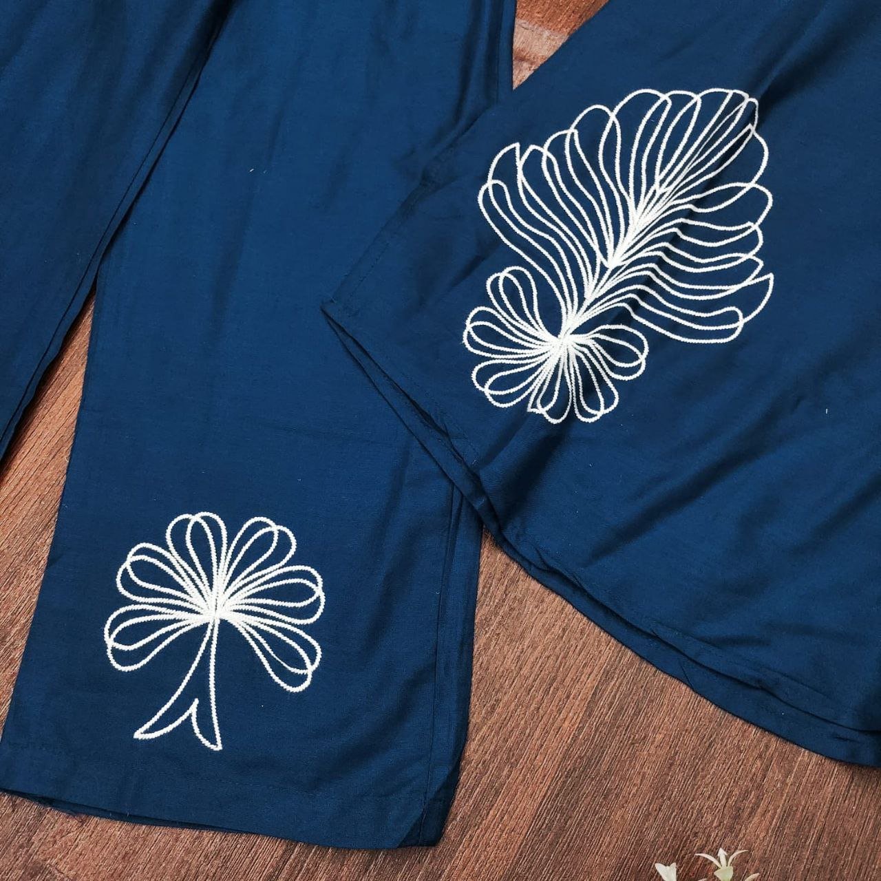 Royal Plum Embroidered Co - ord Set - Kurtikala