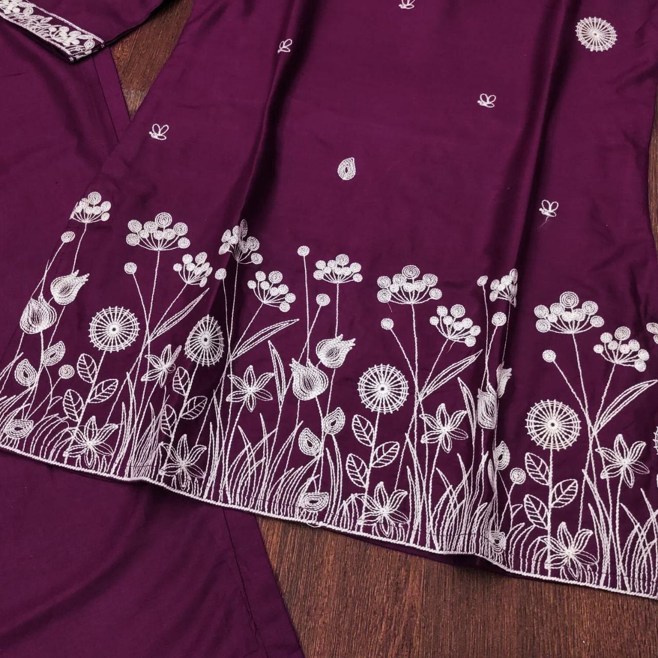 Wine Garden Co - ord Set - Kurtikala