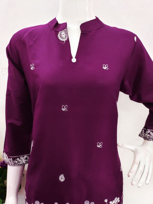 Wine Garden Co - ord Set - Kurtikala