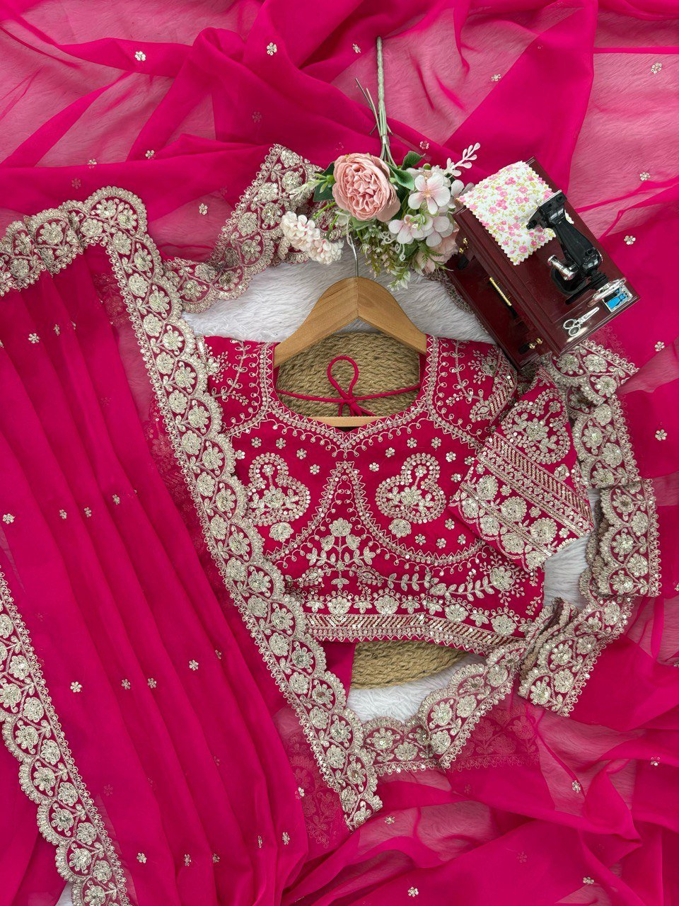 Rani Royale Embroidered Saree - Kurtikala