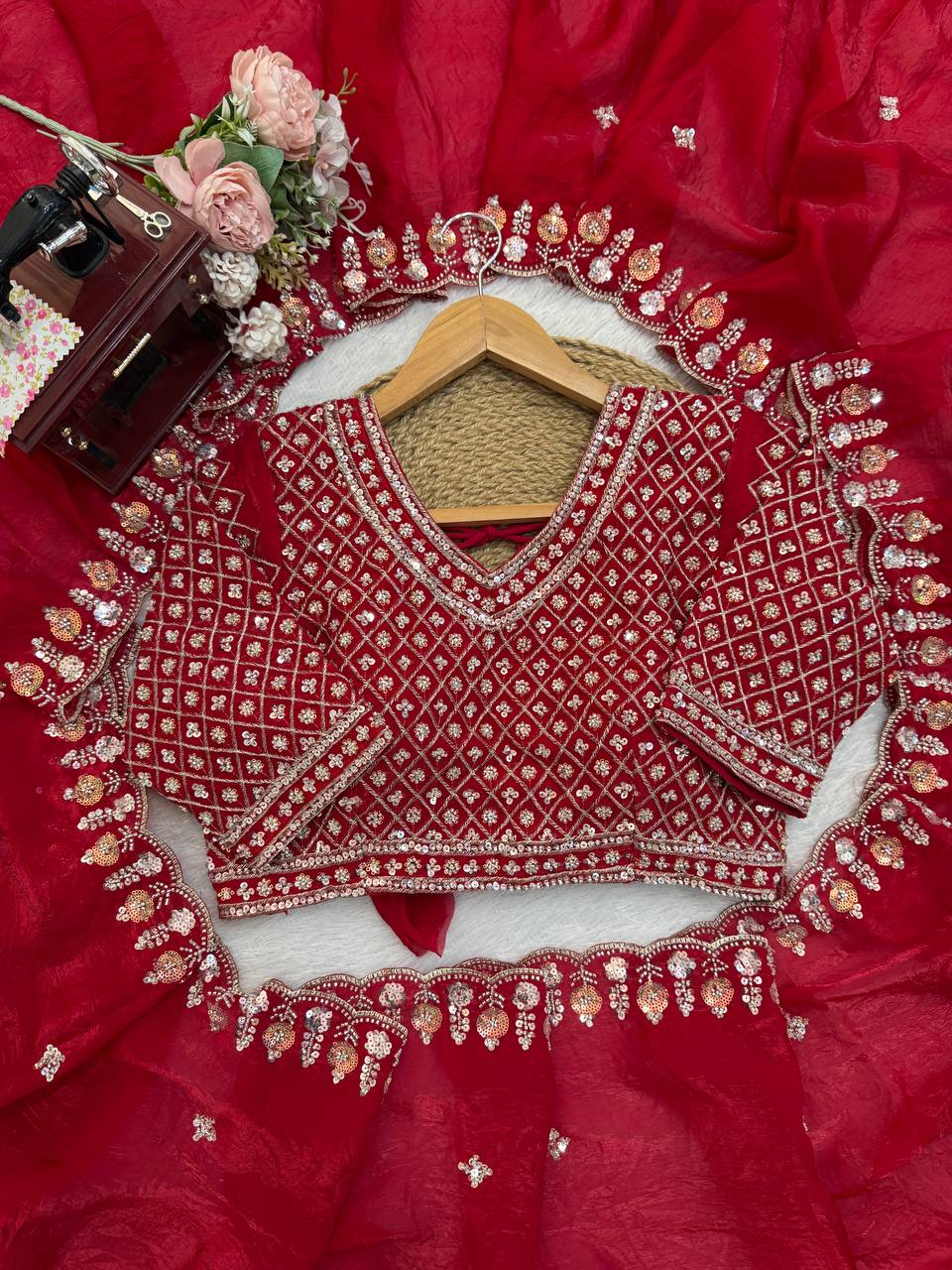 Ruby Radiance Saree - Kurtikala