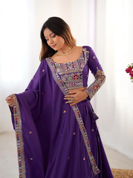 Zohra Purple Lehenga set