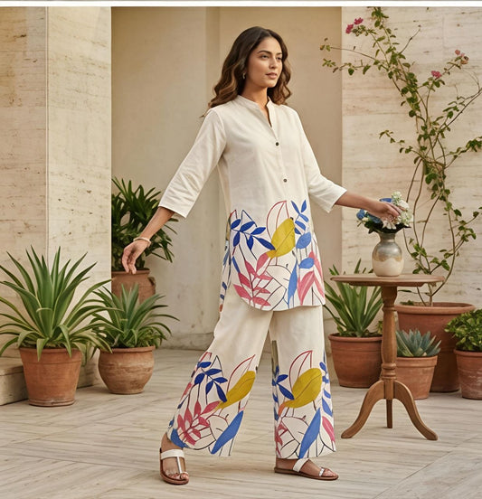 Botanical Breeze Cotton Cord Set - Kurtikala