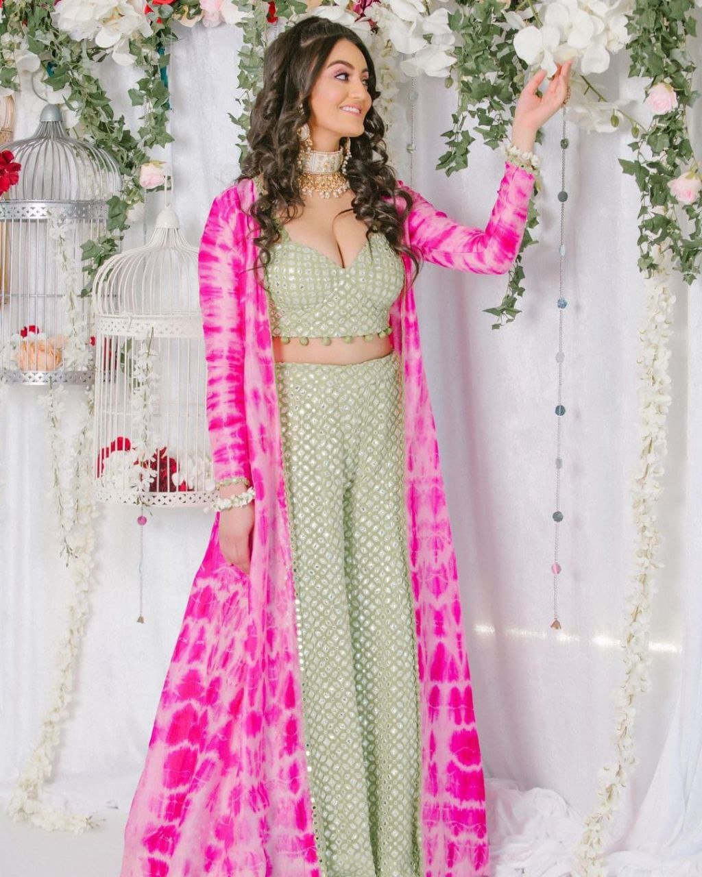 Bloom Fusion Shrug Set - Kurtikala