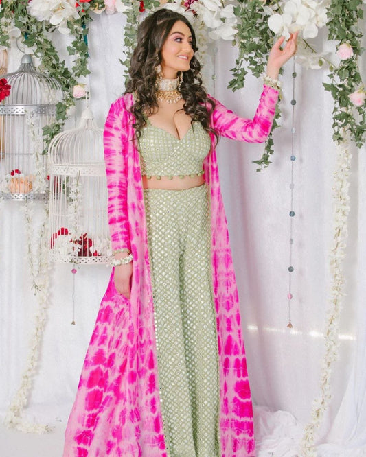 Bloom Fusion Shrug Set - Kurtikala