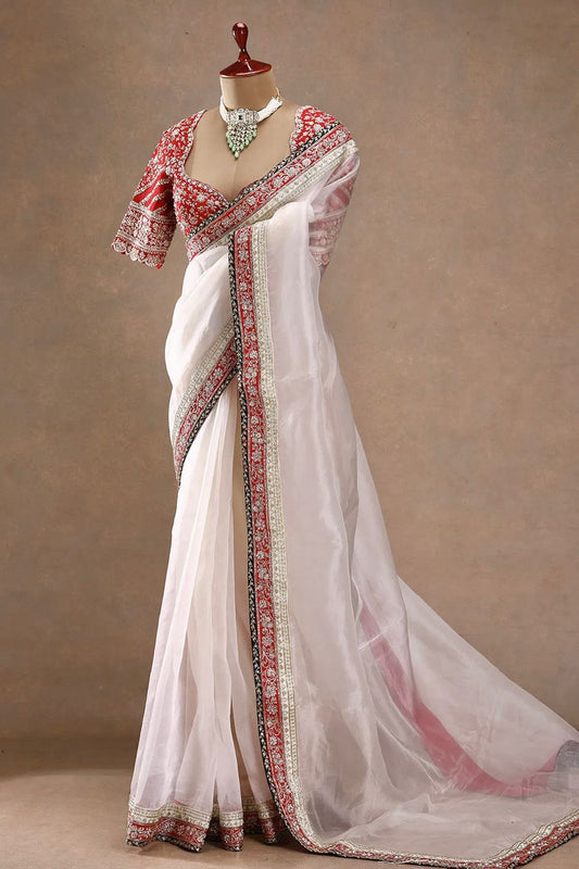 Ivory Rajnita Saree - Kurtikala