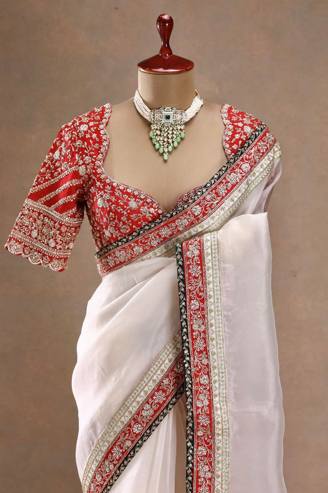 Ivory Rajnita Saree - Kurtikala