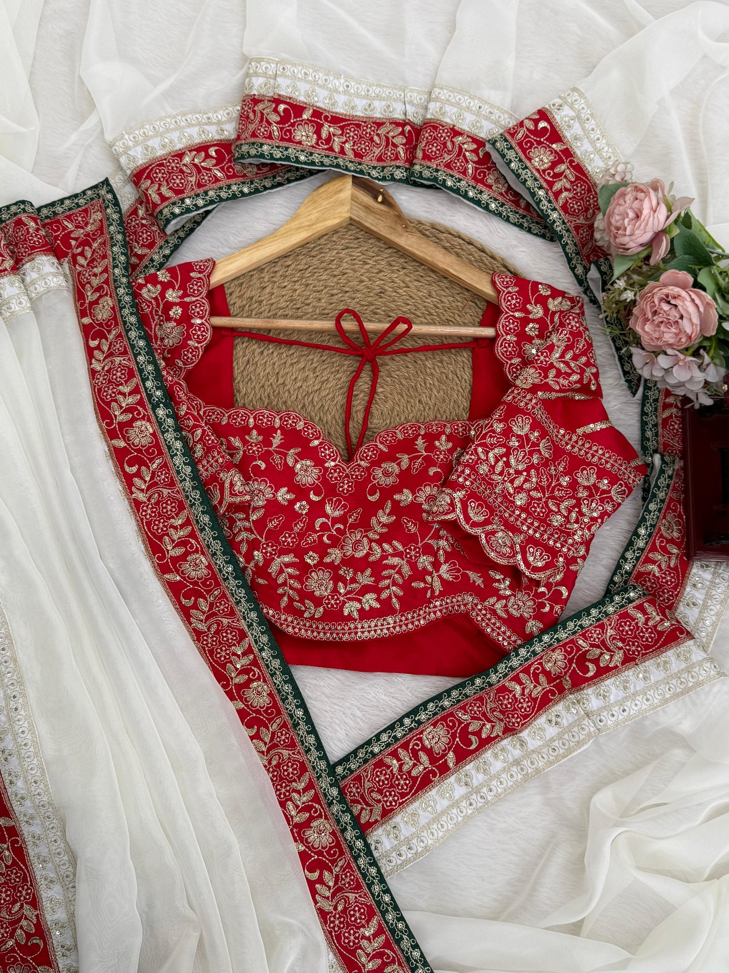 Ivory Rajnita Saree - Kurtikala