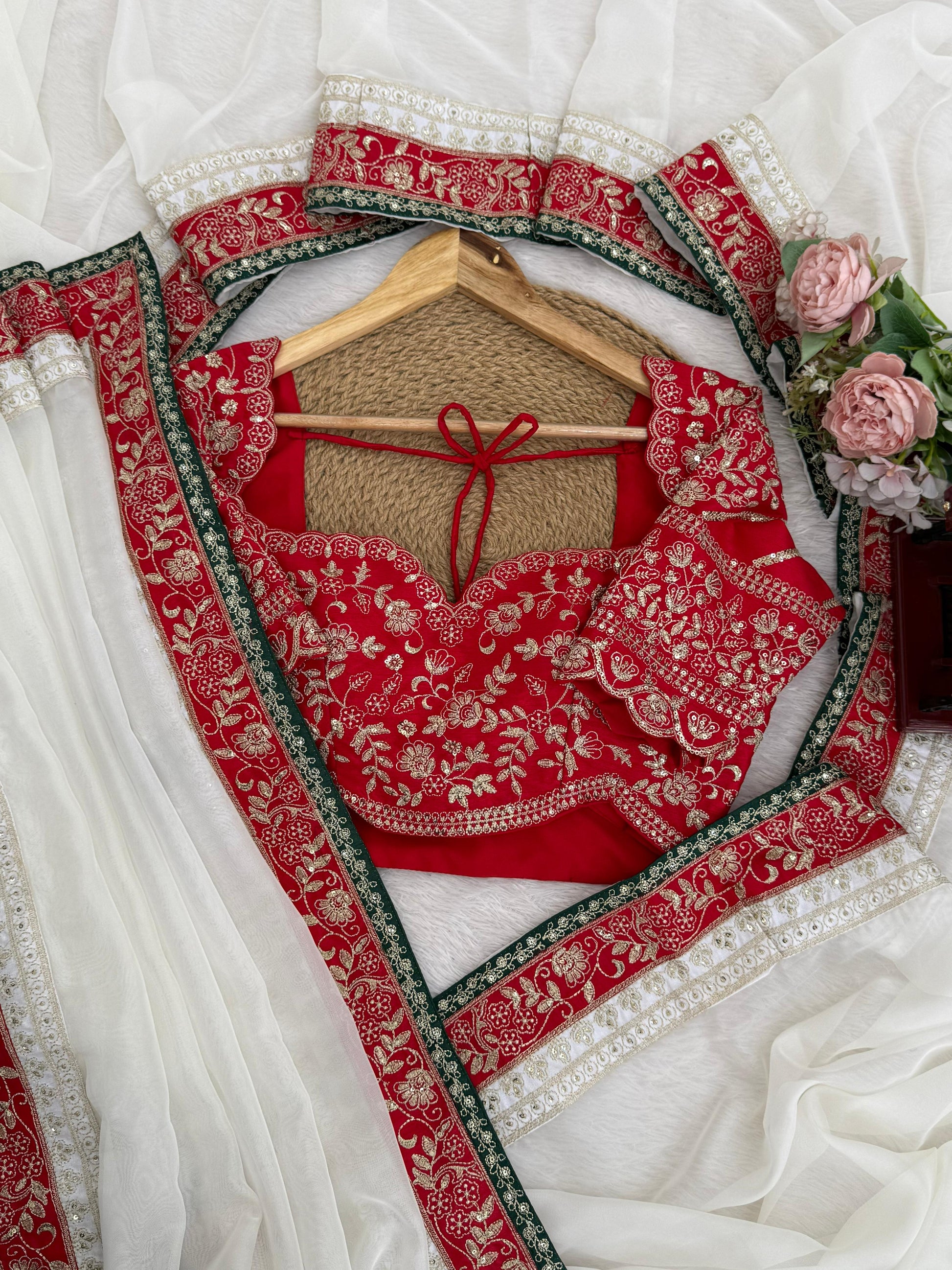 Ivory Rajnita Saree - Kurtikala