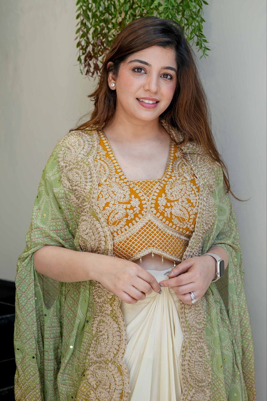 Sunheri Mehfil Dhoti Set