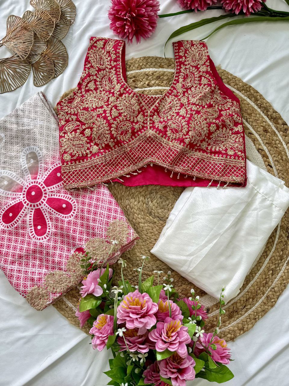 Gulabi Noor Dhoti Set