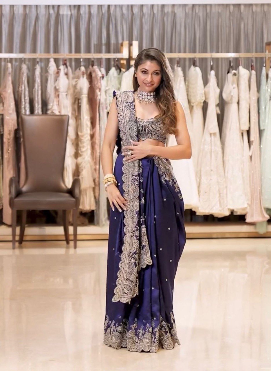 Noor - e - Violet Saree - Kurtikala