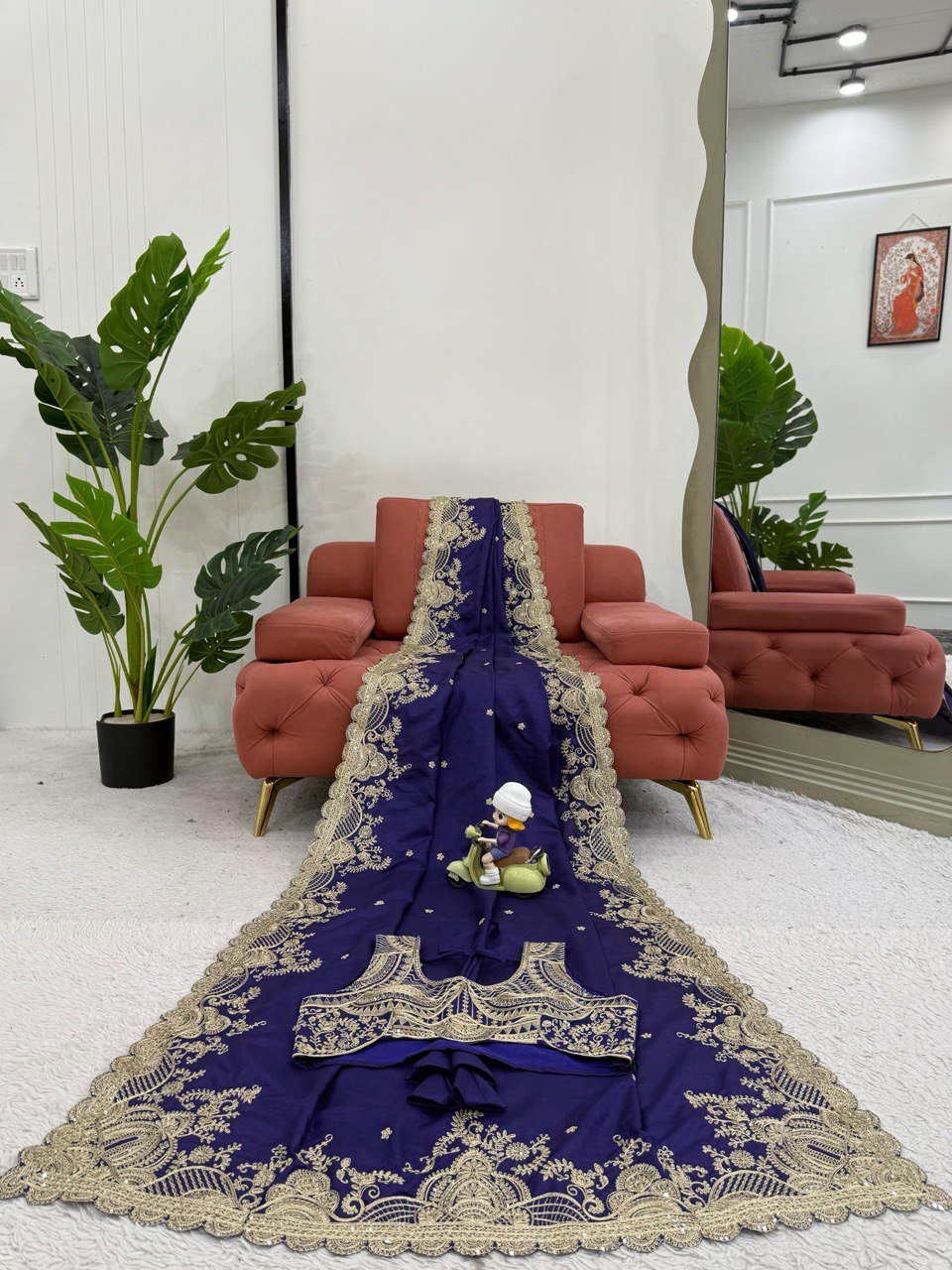 Noor - e - Violet Saree - Kurtikala