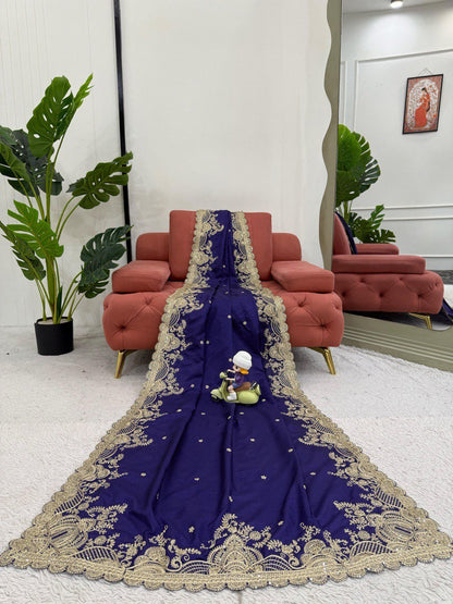 Noor - e - Violet Saree - Kurtikala