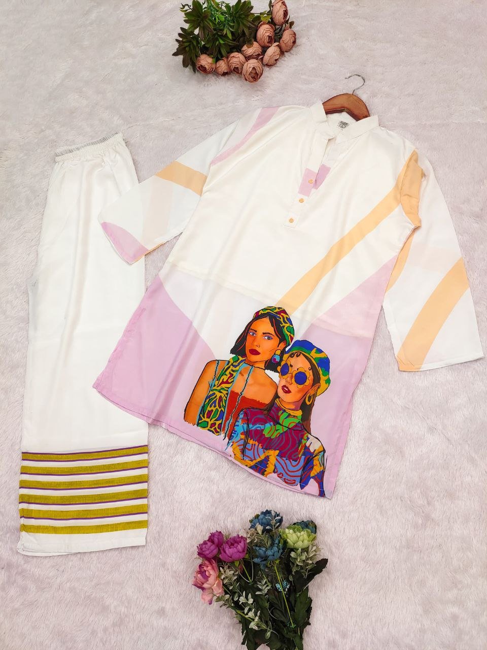 Pastel Diva Digital Co - Ord Set - Kurtikala