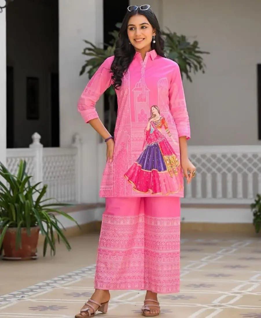 Pink Royal Muse Co - Ord Set - Kurtikala