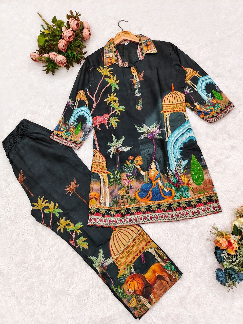 Midnight Garden Digital Co - Ord Set - Kurtikala