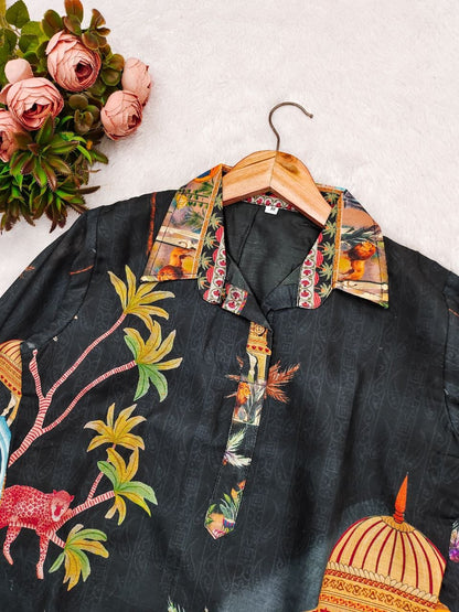 Midnight Garden Digital Co - Ord Set - Kurtikala