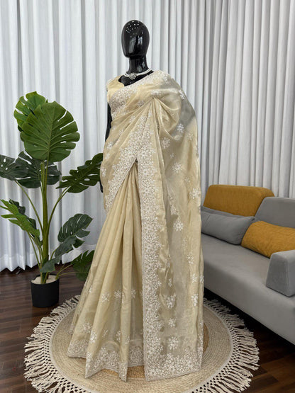 Ivory Noor Royale Saree - Kurtikala