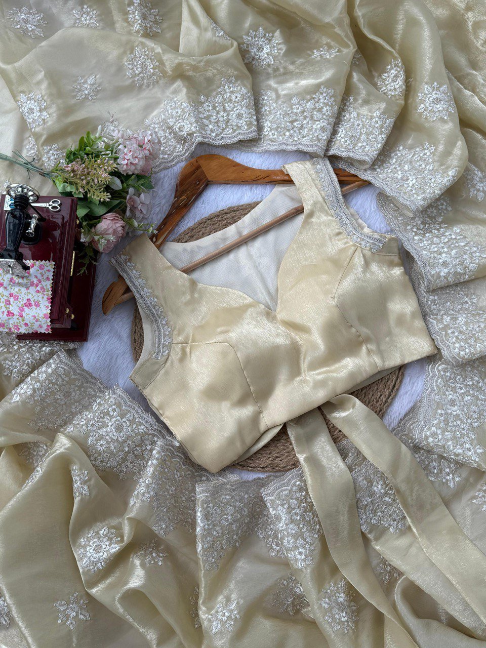 Ivory Noor Royale Saree - Kurtikala