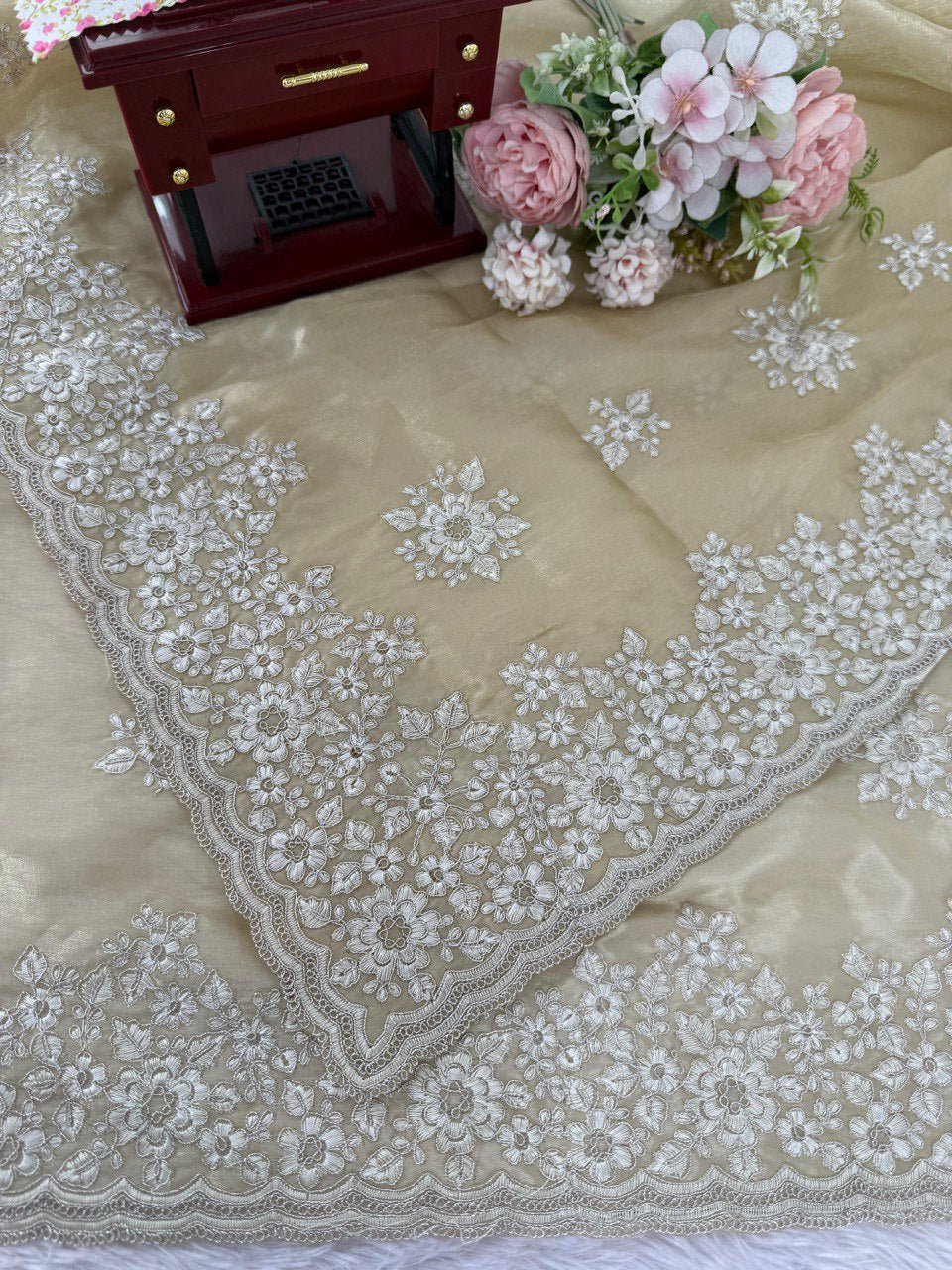 Ivory Noor Royale Saree - Kurtikala