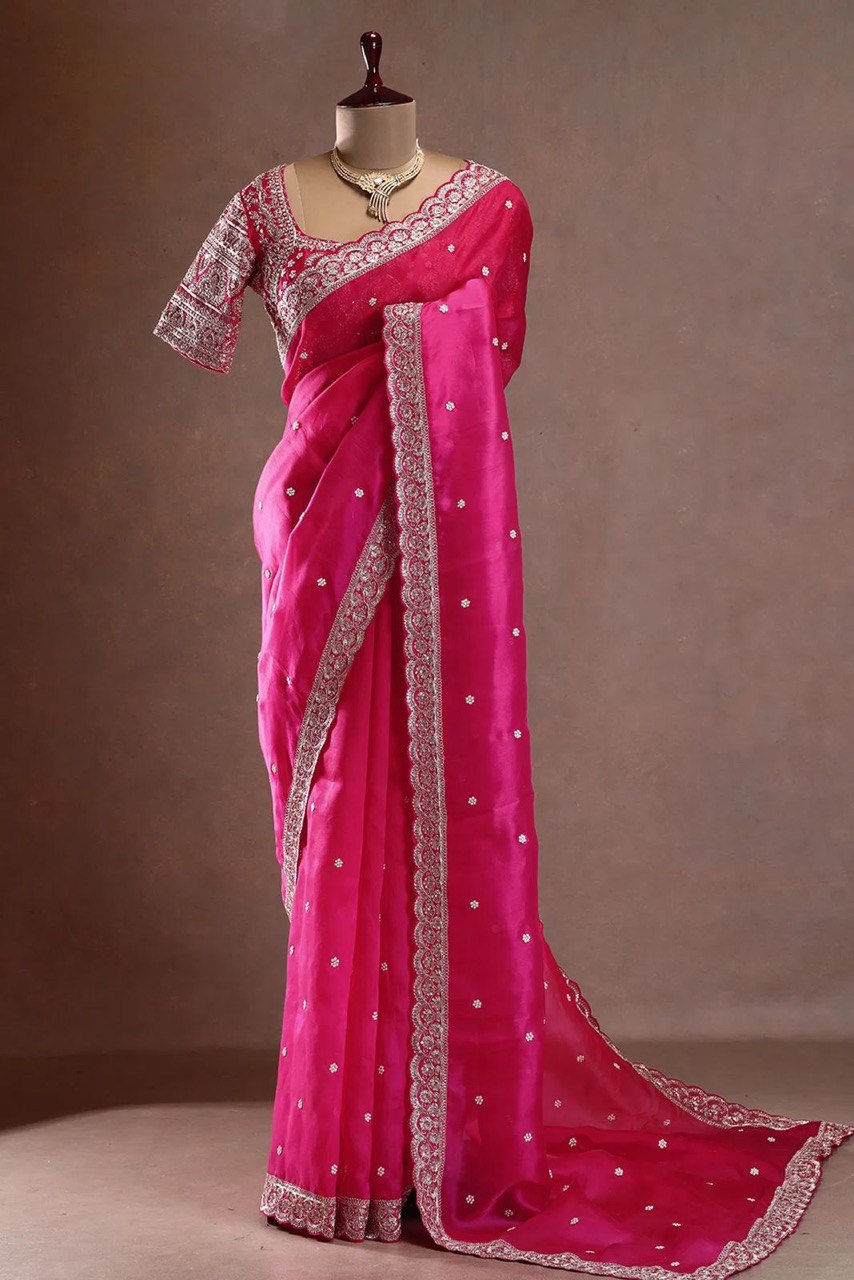 Rani Royale Embroidered Saree