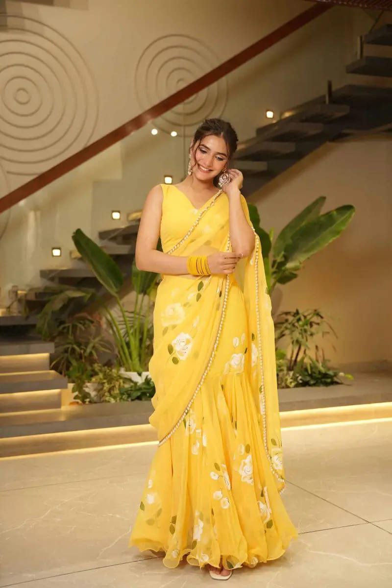 Sunshine Bloom Saree