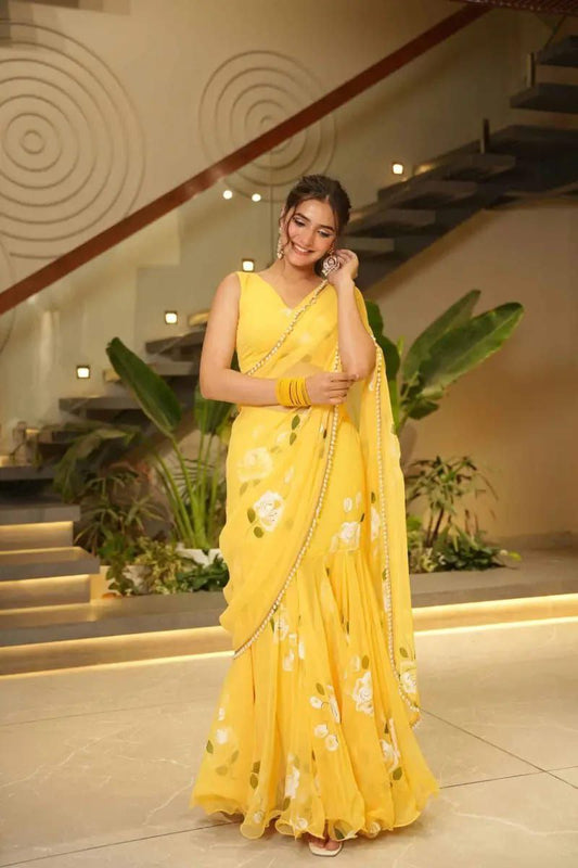 Sunshine Bloom Saree