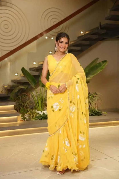 Sunshine Bloom Saree