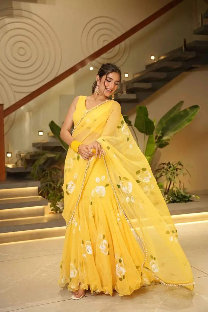 Sunshine Bloom Saree