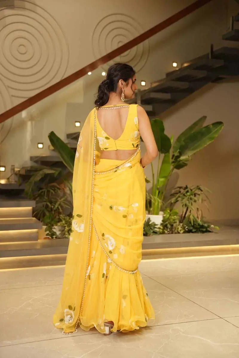 Sunshine Bloom Saree