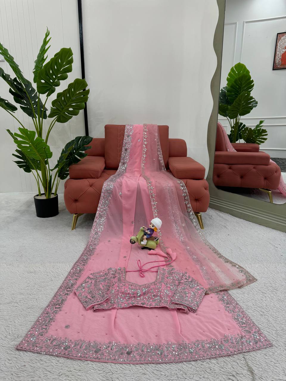 Blush Royale Embroidered Designer Saree