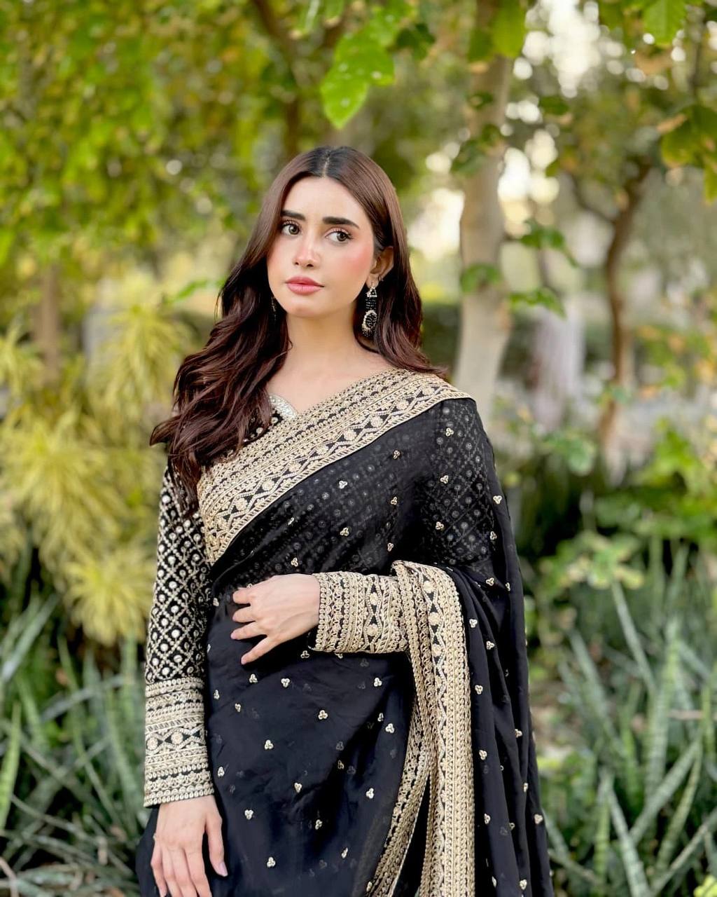 Regal Black Saree