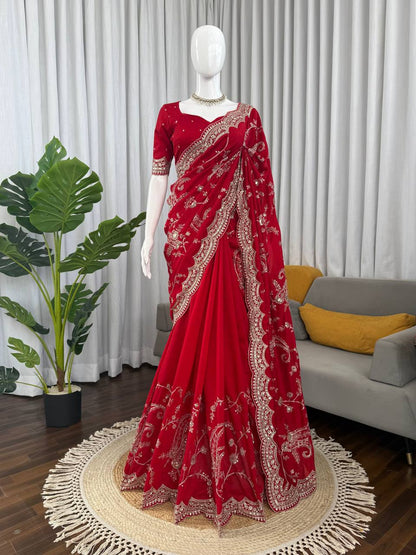 Crimson Royale Saree