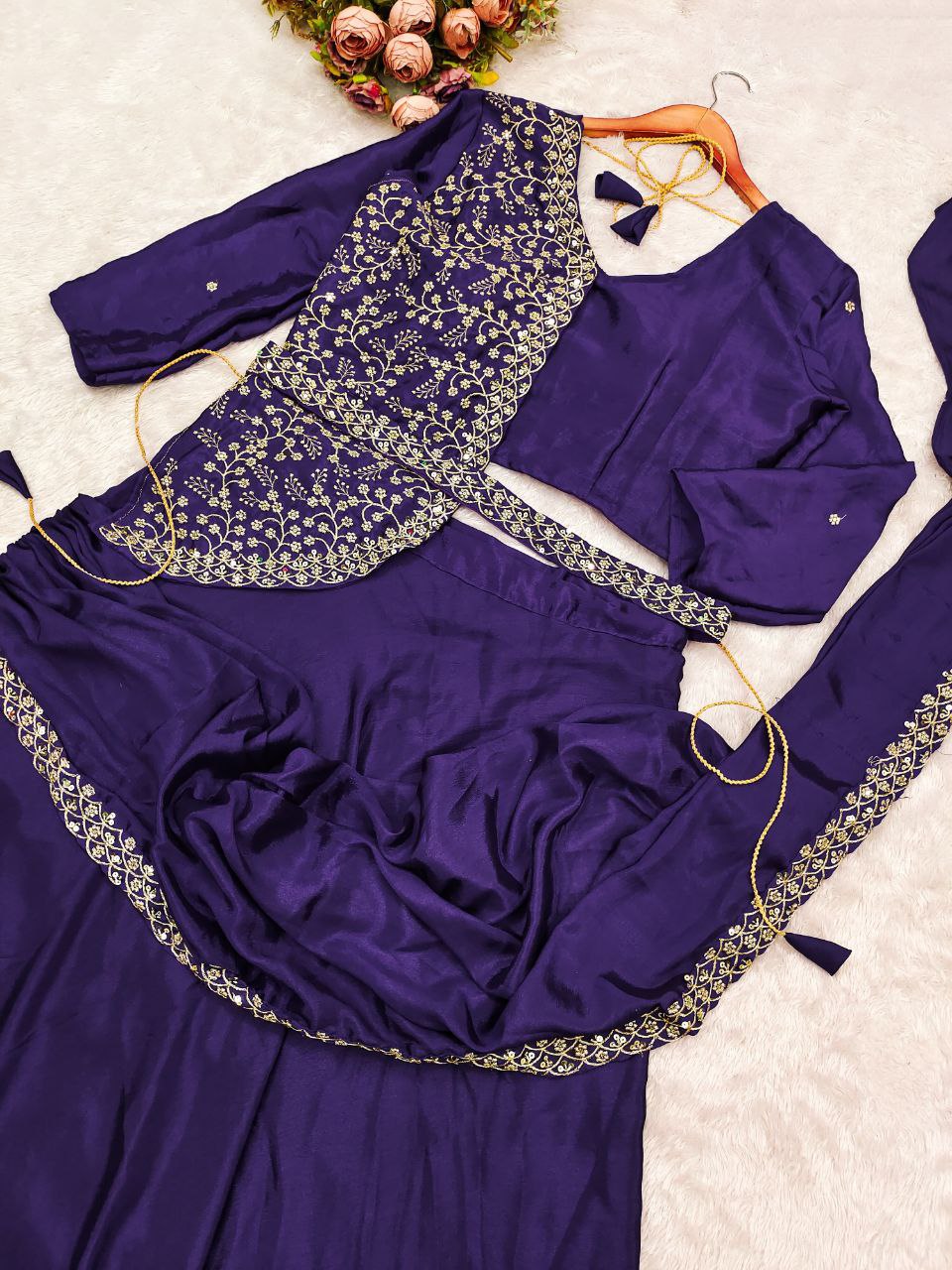 Royal Amethyst Lehenga Saree