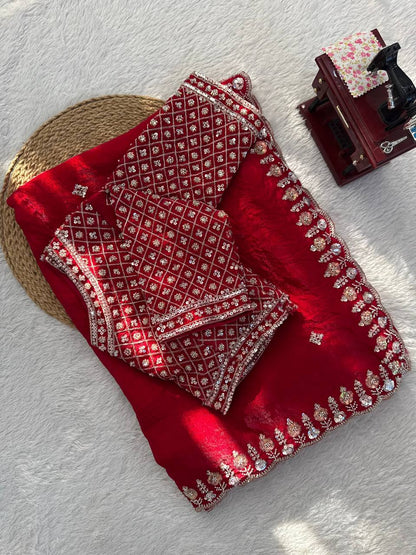 Ruby Radiance Saree