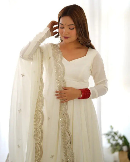 Ivory Grace Anarkali Suit