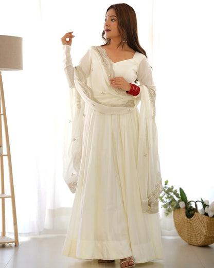 Ivory Grace Anarkali Suit