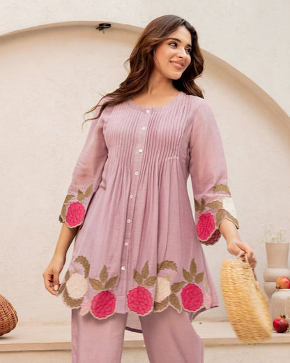 Rose Mist Floral Cordset - Kurtikala
