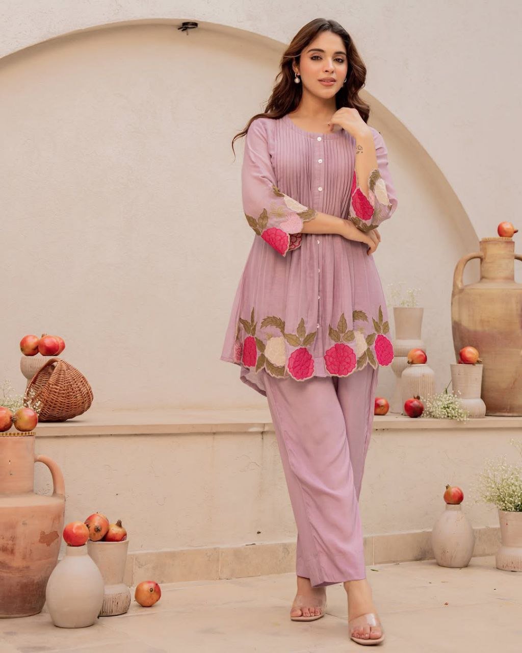 Rose Mist Floral Cordset - Kurtikala