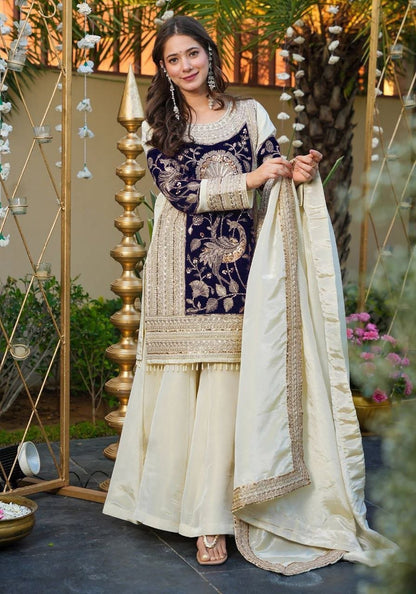 Noor - e - Royal Palazzo Set - Kurtikala