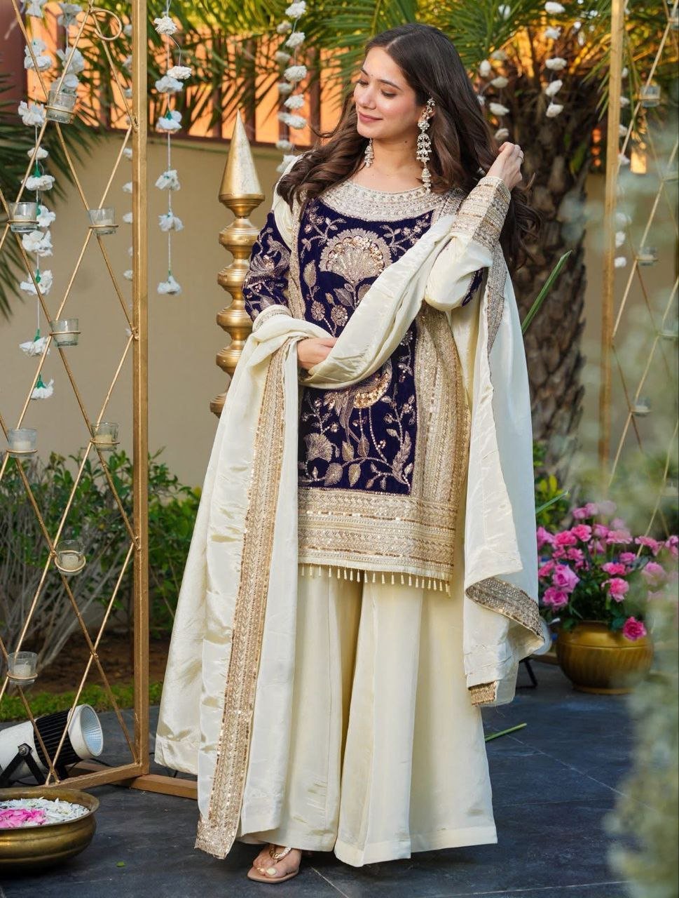 Noor - e - Royal Palazzo Set - Kurtikala