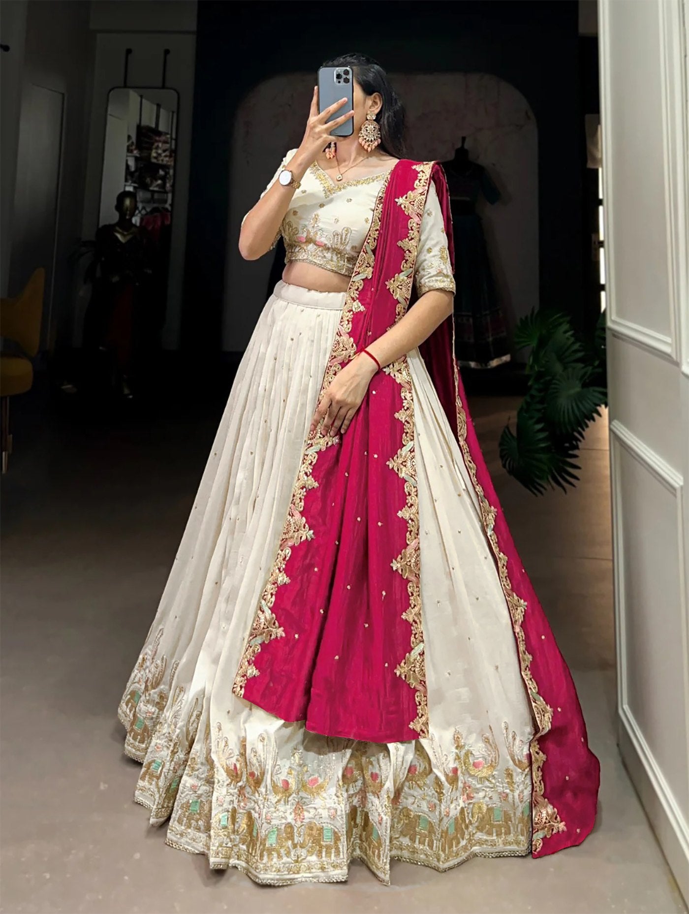Noor-e-Ivory Bridal Lehenga Set
