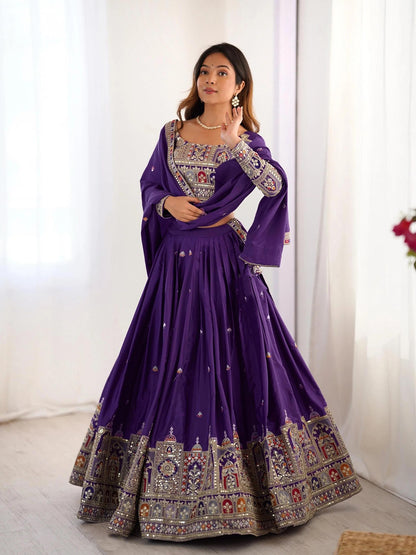 Zohra Purple Lehenga set