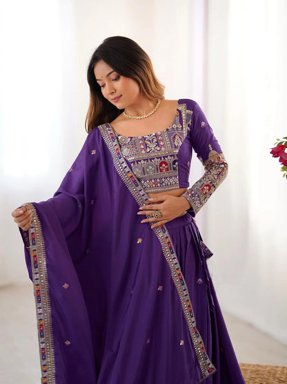 Zohra Purple Lehenga set