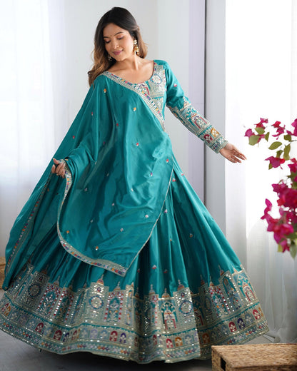 Zohra Teal Royal Lehenga Set