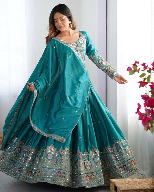 Zohra Teal Royal Lehenga Set
